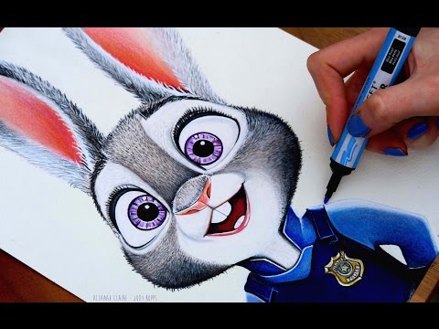 ZOOTOPIA Drawing JUDY HOPPS - YouTube