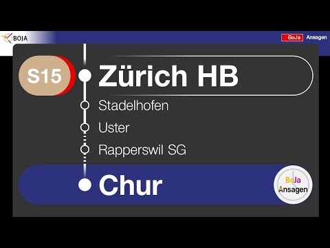SBB/ZVV Ansagen | S15/IC Zürich HB - Rapperswil SG - Chur | Bauarbeiten | BoJa Ansagen