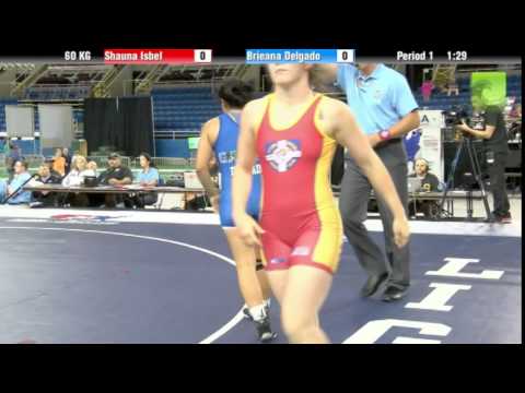 60 KG Shauna Isbell (TMWC) vs Brieana Delgado (OKCU Gator)