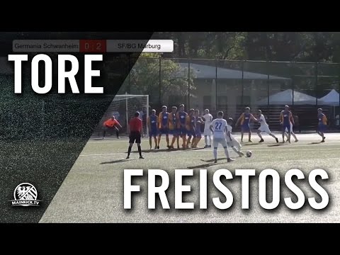 Schöner Freistoßtreffer von Fabian Pfeifer (Germania Schwanheim) | MAINKICK.TV