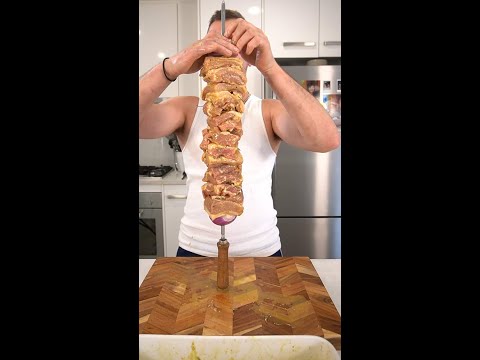 Pork Souvla On The Charcoal BBQ Rotisserie (Spit Roast)