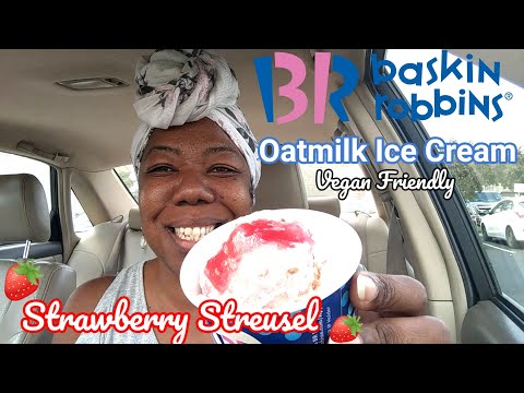 BASKIN ROBBINS NEW OATMILK Strawberry Streusel Review...