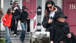 Jennifer Aniston, 55, and Sandra Bullock, 59, are seen leaving a plastic surgery office in Connectic