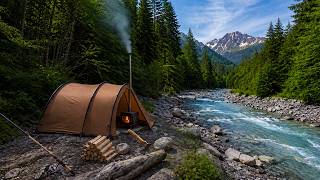 Download lagu Solo Camping by a Wild River | Catch & Cook mp3 Download lagu Solo Camping by a Wild River | Catch & Cook mp3