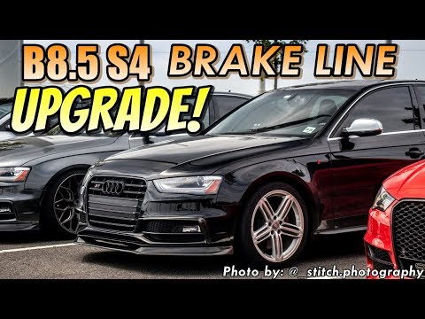 Audi B8.5 S4 StopTech Stainless Steel Front Brake Lines Install