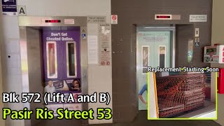 Blk 572 Pasir Ris - Modernised 1994 Express & 2014 ULift Elevators
