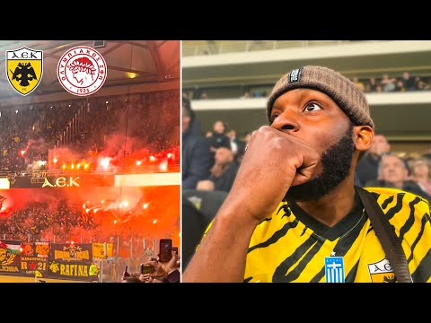 AMERICAN FAN EXPERIENCES A WILD ATHENS DERBY!! | AEK ATHENS VS OLYMPIACOS