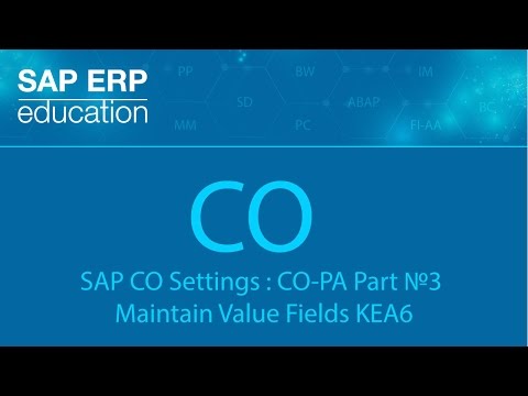 SAP CO Settings : CO-PA Part №3 Maintain Value Fields KEA6