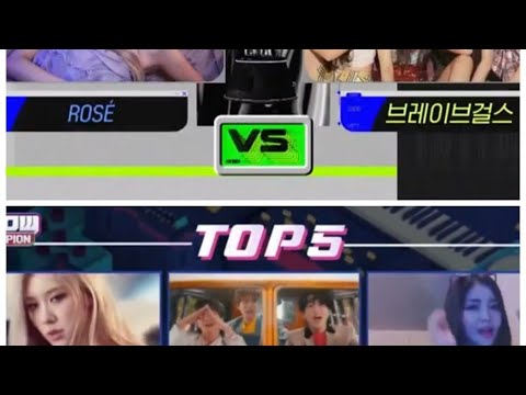 Rosé 'On The Ground' First and second WIN MBC SHOW CHAMPION (INKIGAYO) + M-WAVE ENCORE + SPEECH