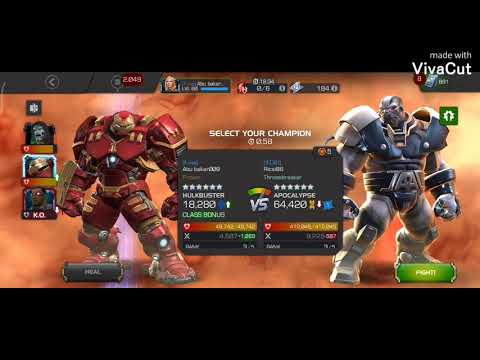 6*Rank 3 Apocalypse Alliance War Boss solo with Hulk-Buster #mcoc #AllianceWar