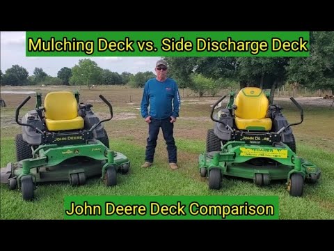 Mulching Deck Comparison with Side Discharge Deck on John Deere Commercial Zero Turn Mower