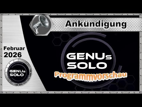 Kanalvorschau Februar 2026 bei Genus Solo - Brettspiele