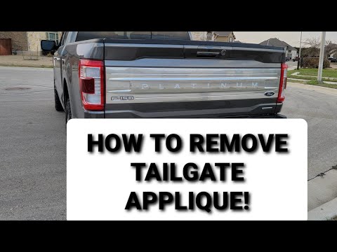 How to remove F150 Tailgate applique!