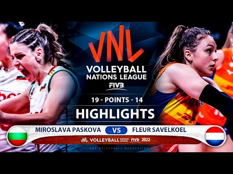 Miroslava Paskova vs Fleur Savelkoel | Bulgaria vs Netherlands | Highlights | Women's VNL 2022 (HD)