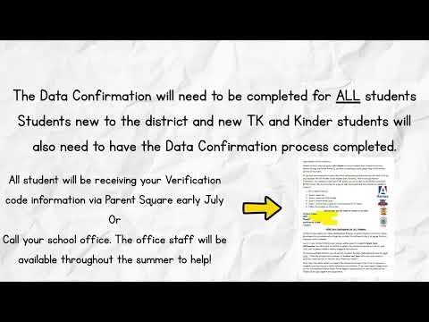 Wusd Aeries Parent Data Confirmation Video