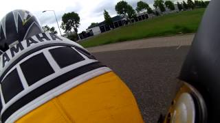 preview picture of video 'Sam Dodewaard 1e race zijspannen onboard 2014'