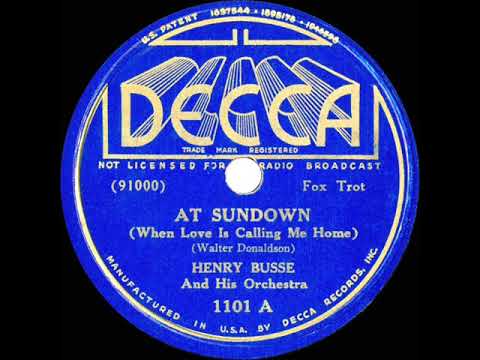 1936 Henry Busse - At Sundown (instrumental)