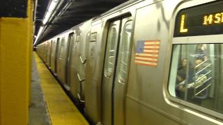 preview picture of video 'BMT Canarsie Line: R143 L Train at Halsey St-Wyckoff Ave (Weekend)'