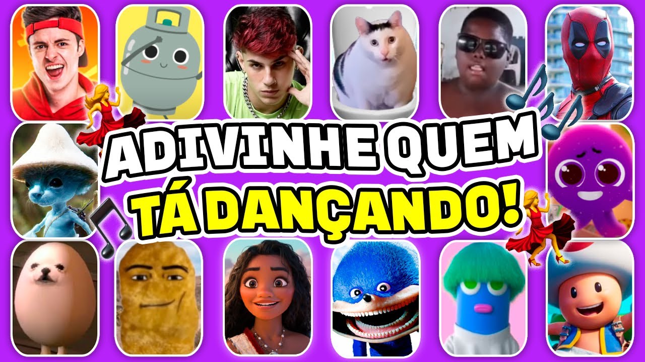 ADIVINHE QUEM TÁ DANÇANDO!💃🎵 Ó U Gás, Smurf Cat, Chef Eggdog, Moana, Gegagedigedagedago, Sonic