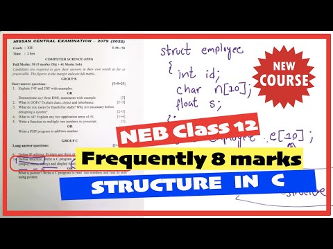 Class 12 Structure in C 8 marks solution