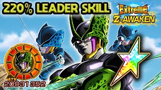 220% LEADER SKILL! 100% EZA PHY LR CELL & CELL JR LEVEL 10 LINKS! Dragon Ball Z Dokkan Battle