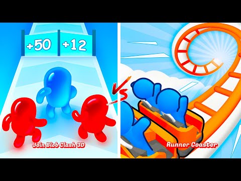 Join Blob Clash 3D VS Runner Coaster 💥🎢 Max Level Gameplay Walkthrough Android iOS Update P6V9