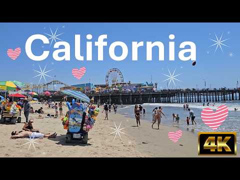 California Santa Monica Walk Tour | Santa Monica Pier | Best Santa Monica Pier & Beach Walking Tour