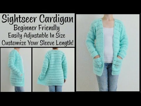 The Sightseer Cardigan | Easy Crochet Cardigan - Beginner Friendly | Crochet Sweater Tutorial