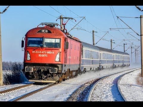 Phoenixul 003 trece podul de la Liteni cu IR1752 Suceava N. - Bucuresti N. - 25.01.2018
