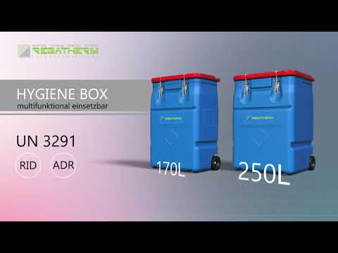 Multifunktional einsetzbare Hygiene Box

Die Hygiene Box findet Verwendung für Gesundheitsabfälle wie sie in Krankenhäusern, Pflegeheimen, Laboren oder Ämtern anfallen. Unspezifizierter Abfall UN3291 oder gebrauchte persönliche Schutzausrüstung (PSA), wie