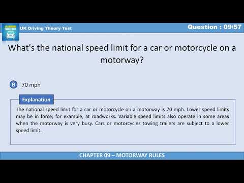 National Speed Limits: Motorway Rules Explained | UK Driving Theory Test