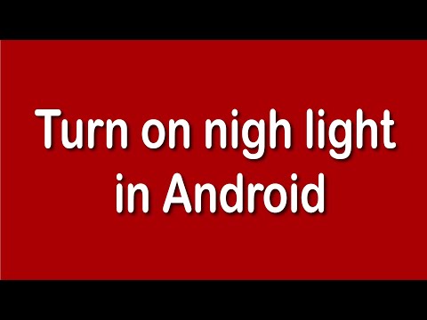 How to turn on nigh light and how to set start and end time for night light. | English