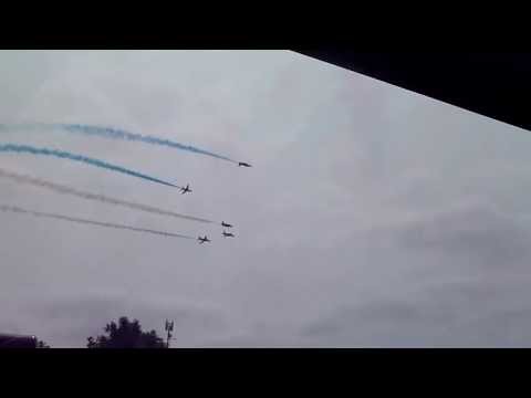 Red Arrows Passing By Goodwood Festival Of Speed 2013