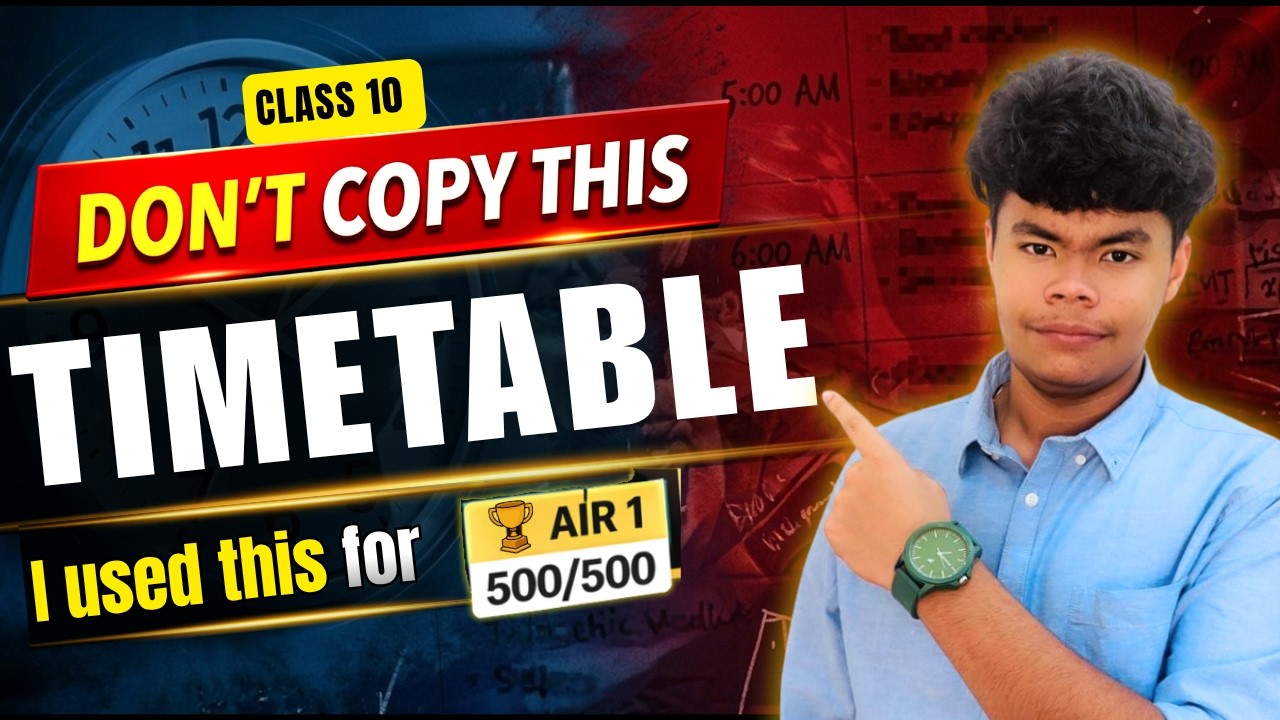 CBSE Topper’s Timetable for Class 10th 🔥| My Step-by-Step Study Plan | AIR 1 Aarav Malhotra