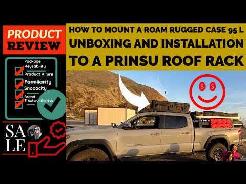 How to mount a ROAM 95L RUGGED CASE - 2018 Tacoma TRD OFF-ROAD 4x4 to Prinsu Roof Rack