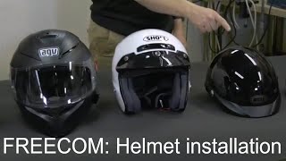 FREECOM- Helmet installation