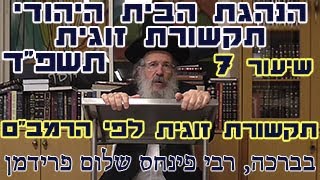 הנהגת הבית היהודי תקשורת זוגית לפי הרמב"ם שיעור 7 תשפ"ד-הרב פינחס שלום פרידמן