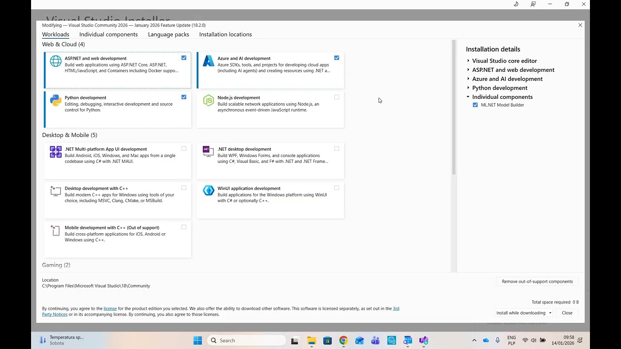 How to install ML.NET Model Builder in Visual Studio 2026 | step-by-step guide