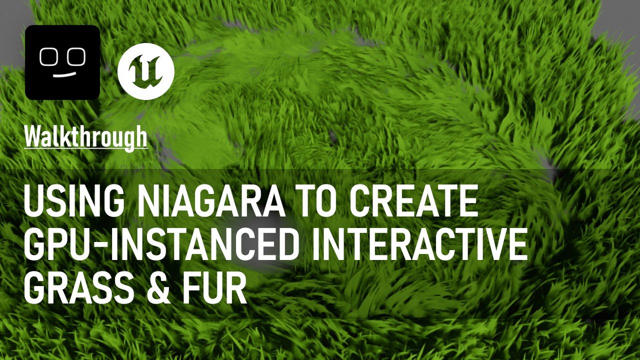 Niagara-based interactive grass & fur experiment in UE