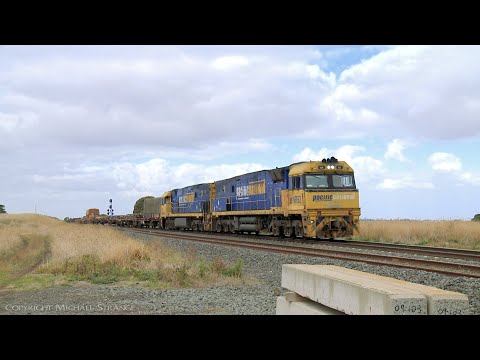 5MP2 Pacific National Steel Train With NR92 & NR6 (21/4/2022) - PoathTV Australian Railways