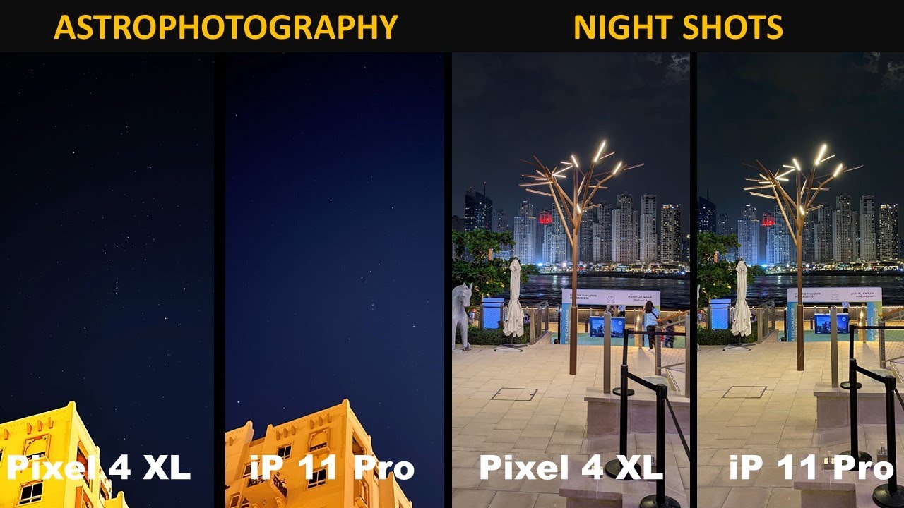 Google Pixel 4 XL vs iPhone 11 Pro - Google's Astrophotography & Night Sight vs Apple's Night Mode