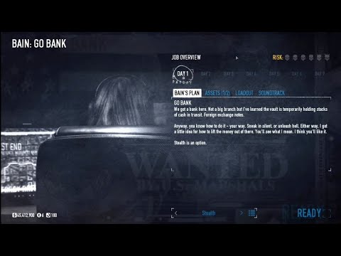 How to complete "Go Bank" in Payday 2 on stealth, on normal difficulty.
