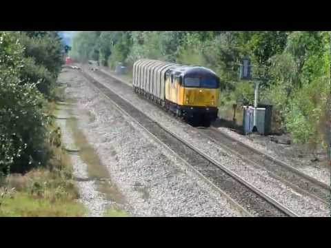 Colas 56087 56094 through North Staffs junction on 6E07 Washwood Heath to Boston Steel train 11/9/12