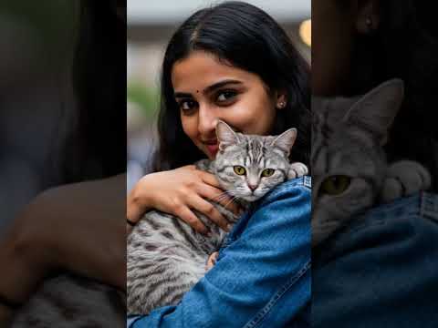 Cat-ch me if you can, Anagha Indian AI lookbook. #ailookbook #trending #viralvideo, #pets #cat