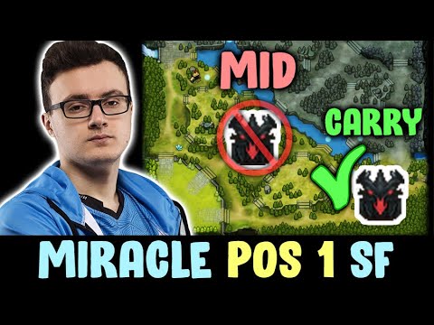 When Miracle forced to pick SAFE LANE Shadow Fiend — EZ OUTFARM enemy