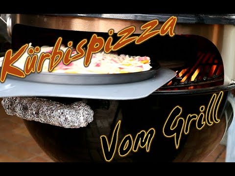 Pizza vom Grill - Kürbispizza - Pizza vom Kugelgrill#19Moesta Pizzaring 57er Kugel