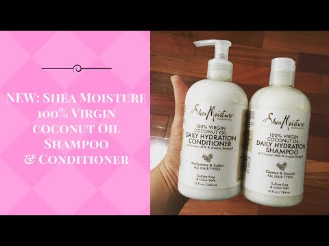 NEW! Shea Moisture 100% Virgin Coconut Oil Shampoo and...