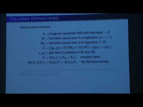 Arithmetic theta series - Stephan Kudla