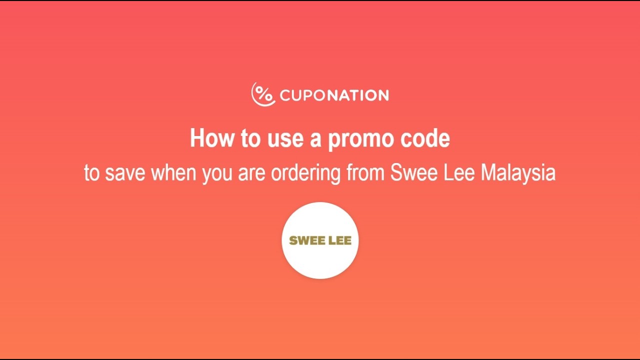 Quick guide to using your Swee Lee discount code