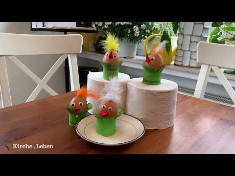 Sag „Nein“ zur Langeweile 3: Osterküken auf Klopapier-Rolle